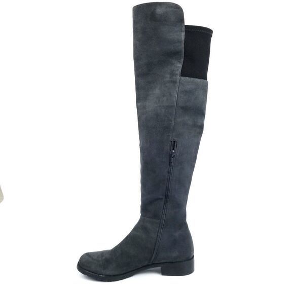 STUART‎ WEITZMAN Slate Gray Suede Leather Tall OTK Over The Knee Boots 6.5 - Picture 3 of 13